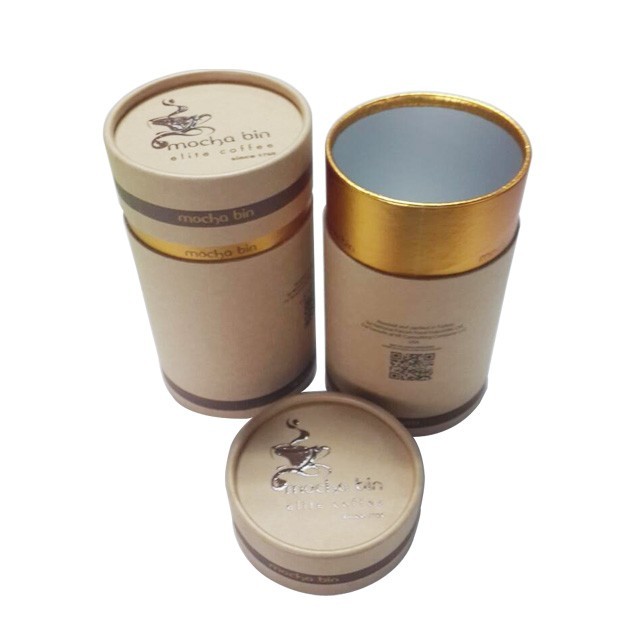 Custom Cylinder Kraft Paper Tea Packaging Box Manufacturer