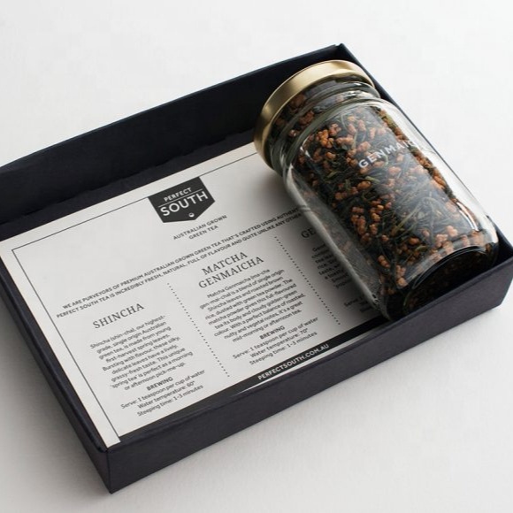 Wholesale custom luxury tea gift paper box for 3 bottle canned tea packaging