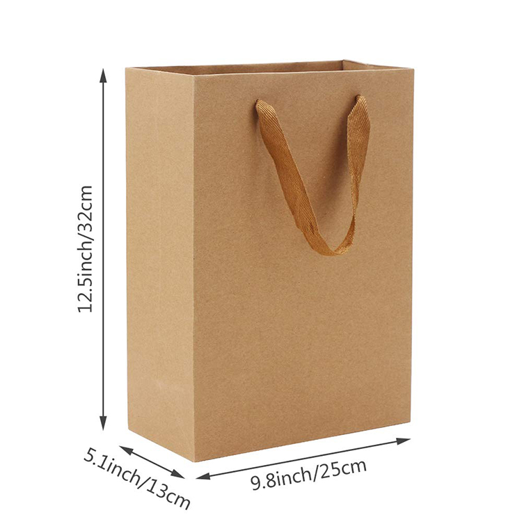 Customized logo paper bag fashion shopping recycled kraft paper bags
