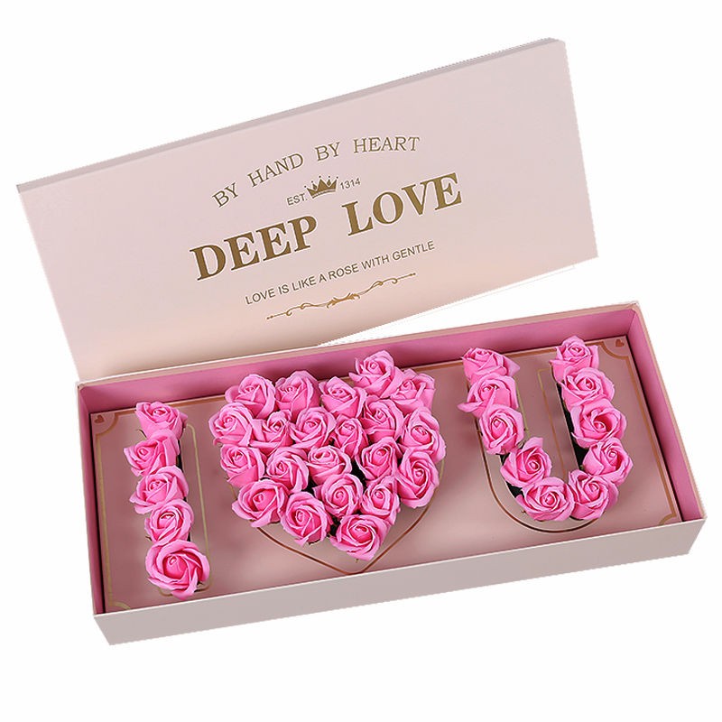 Custom New Design Valentine's Day I Love You Flower Box With Foam