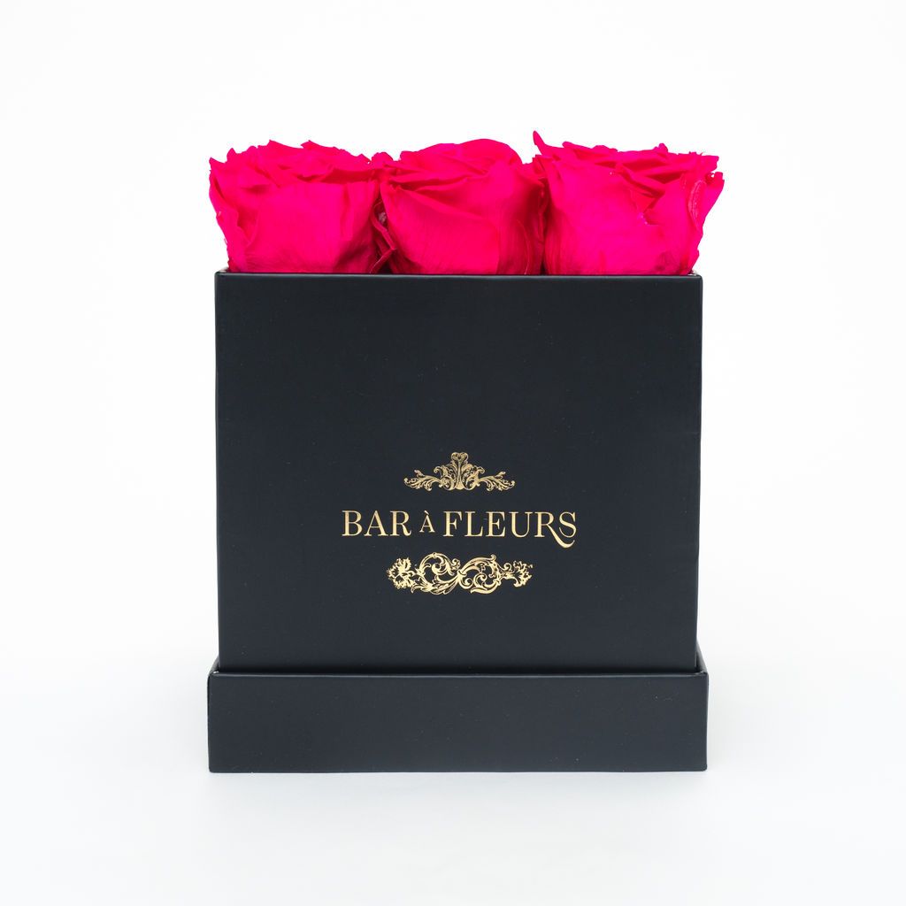 Custom Black Flower Paper Box With Foam For 9 Roses Packaging