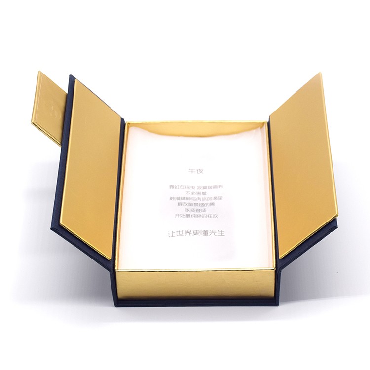 Luxury paper packaging custom double door cosmetic paper box for perfume bottle