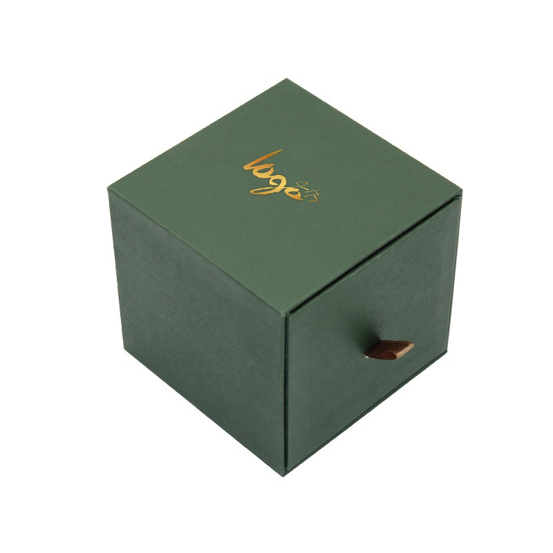 2022 luxury elegant green cosmetic perfume bottles sliding paper packaging drawer gift box