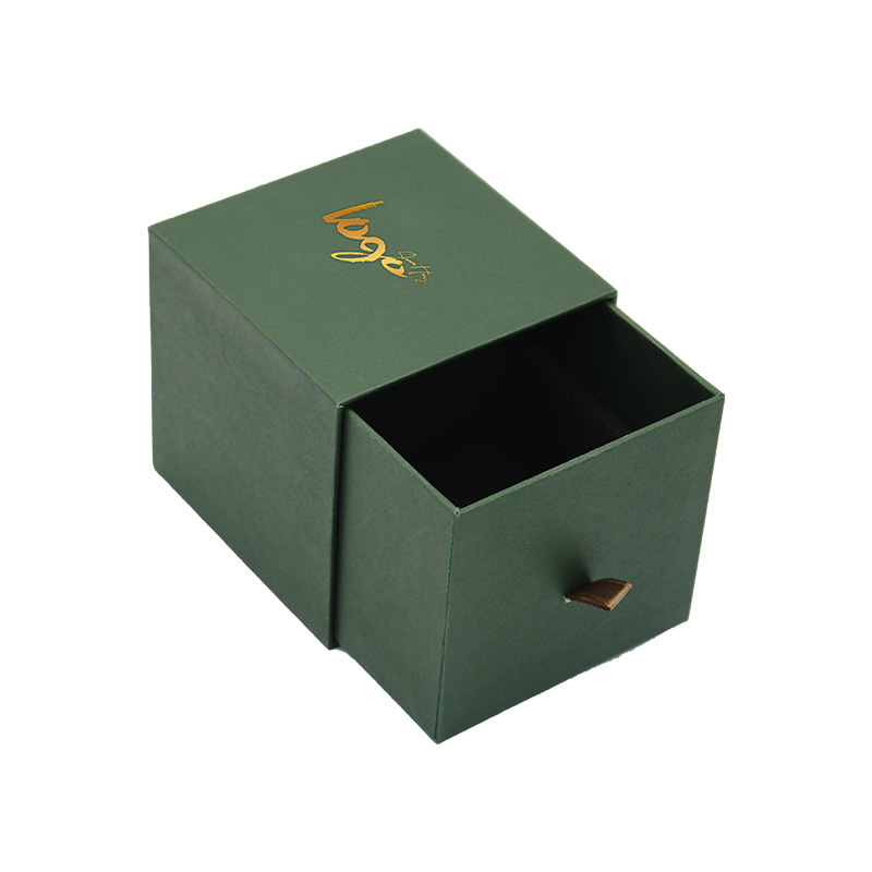 2022 luxury elegant green cosmetic perfume bottles sliding paper packaging drawer gift box