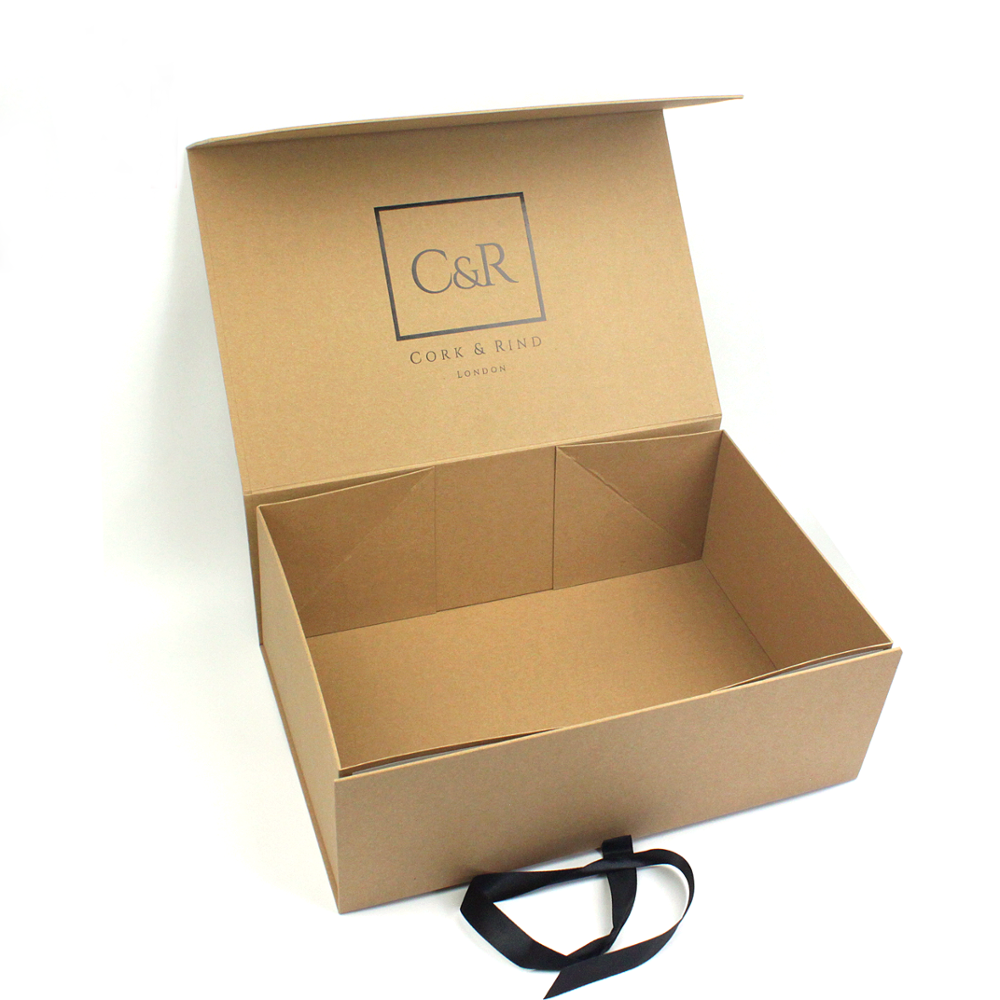 Custom Printed Kraft Foldable Storage Paper Magnetic Shoe Boxes