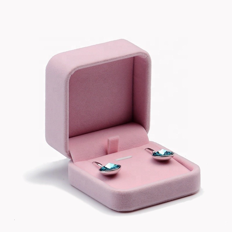 2022 New Design Pink Velvet Jewelry Gift Box For Earrings Bracelet Necklace With Velvet Insert