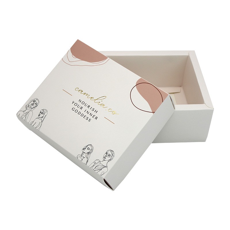 wholesale high quality paper card box with gold foil logo for candy package