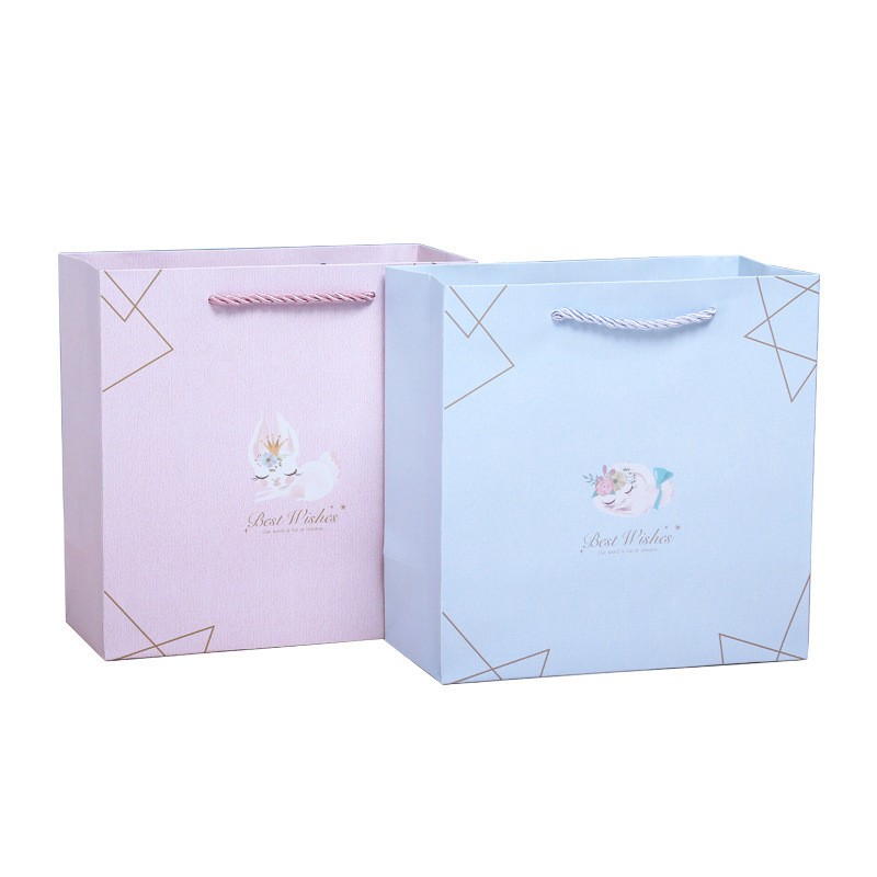 Custom Printed Luxury Gift Paper Bag With Cotton Rope Handle