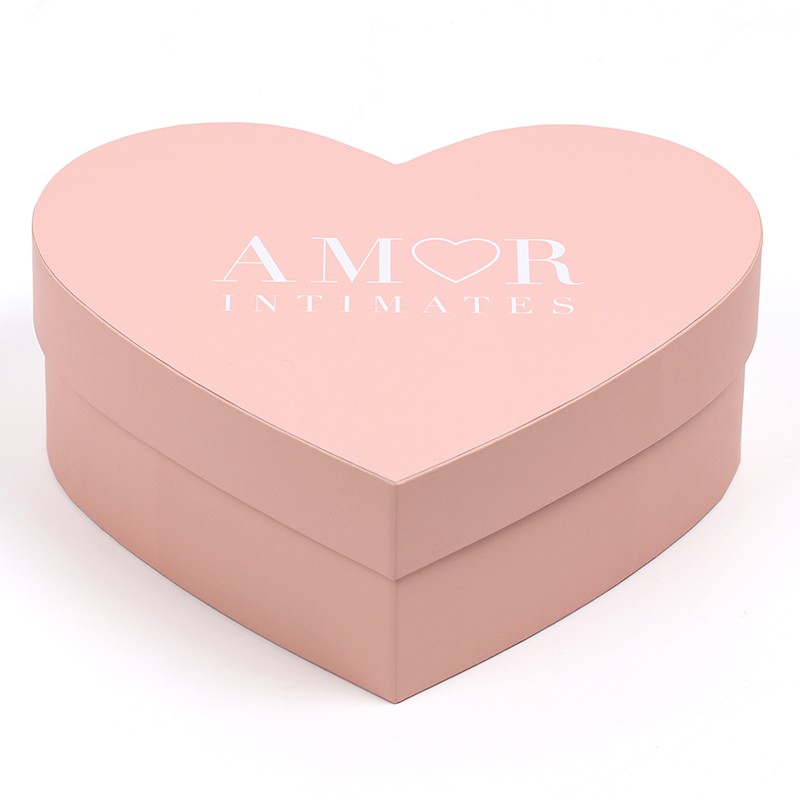 Custom Logo Printing Luxury Heart Shape Valentines Day Gift Box For Roses