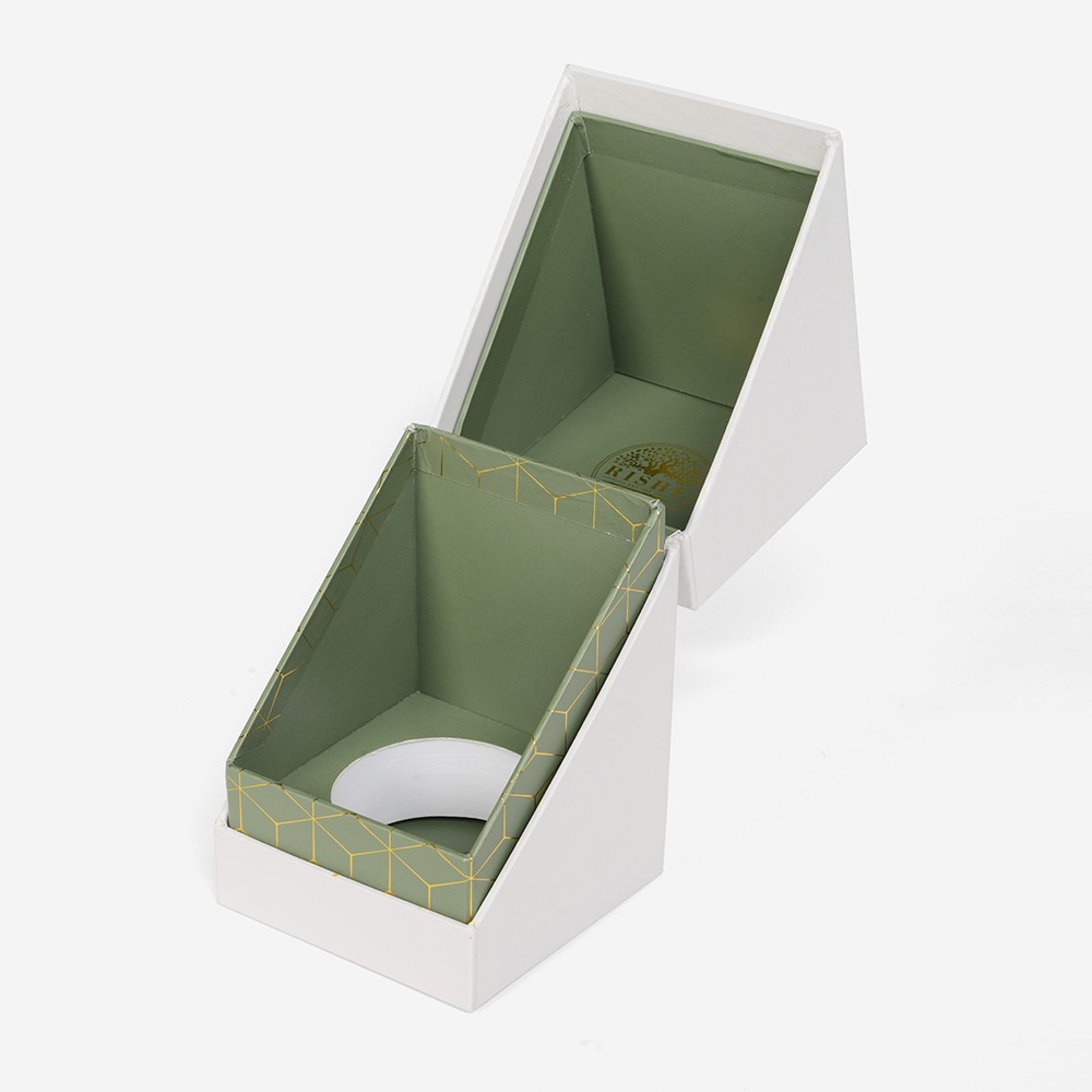 Custom Rigid Cardboard Cosmetic Skincare Packaging Box For Double Glass Bottle