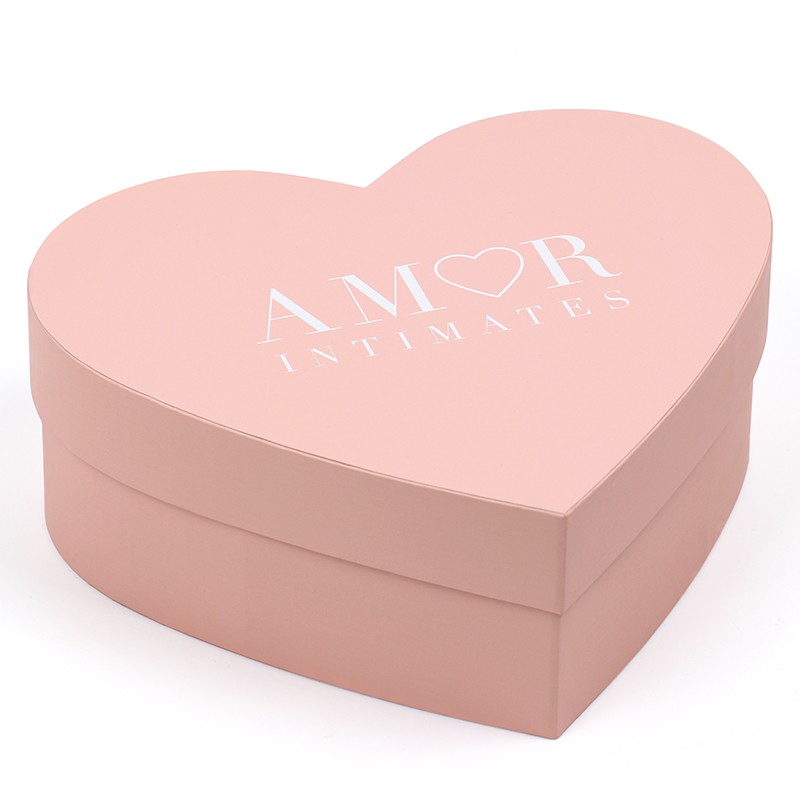 Custom Logo Printing Luxury Heart Shape Valentines Day Gift Box For Roses