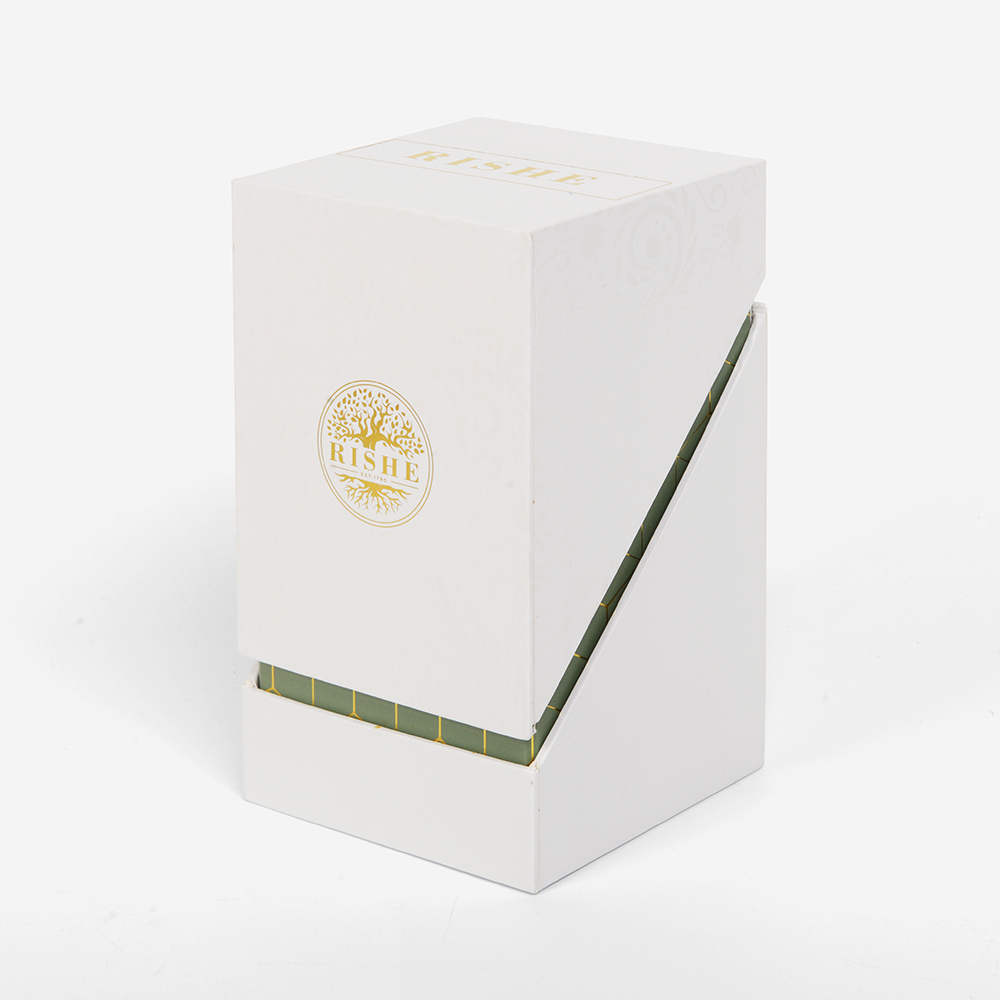 Custom Rigid Cardboard Cosmetic Skincare Packaging Box For Double Glass Bottle