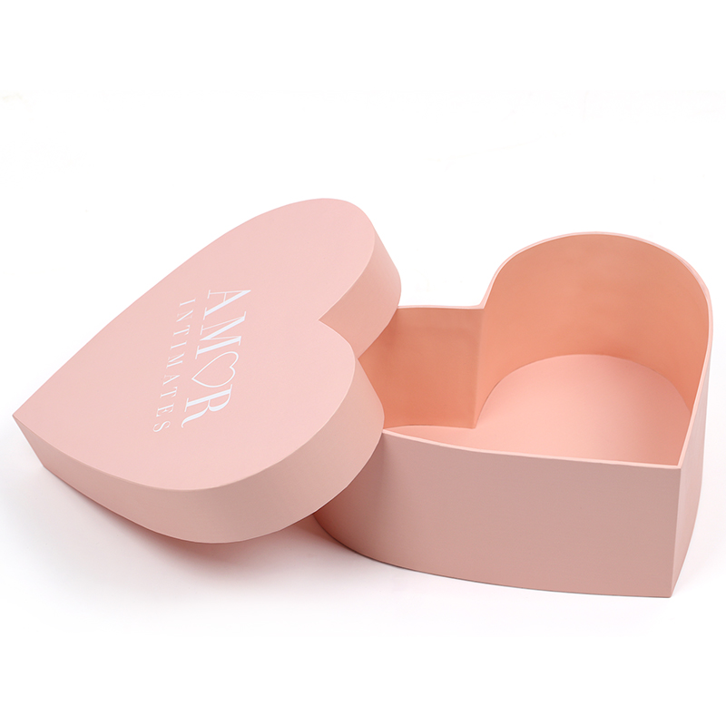 Custom Logo Printing Luxury Heart Shape Valentines Day Gift Box For Roses