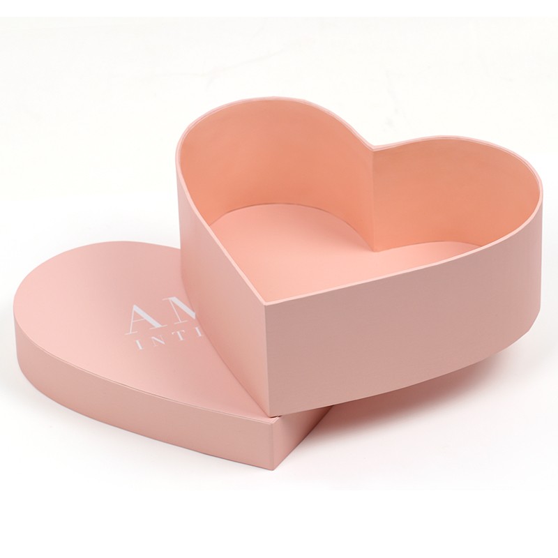 Custom Logo Printing Luxury Heart Shape Valentines Day Gift Box For Roses