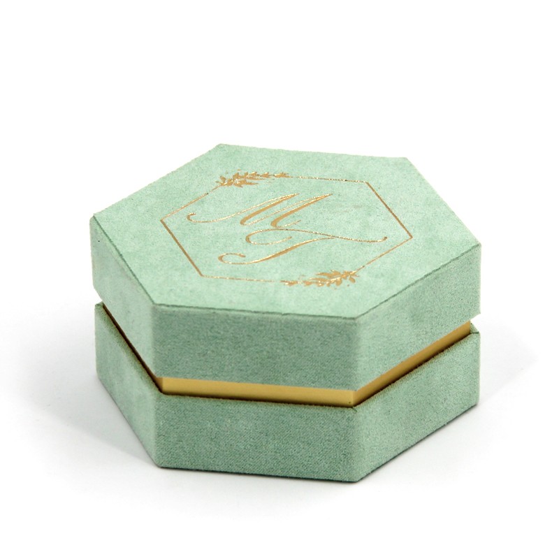 Luxury candy storage gift paper box for wedding favors custom hexagonal creative marble candy gifts box