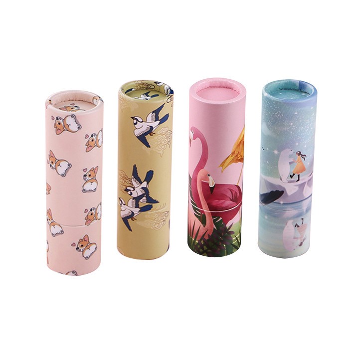 Wholesale custom printed cardboard packaging lip balm container empty lipstick lip gloss paper tube