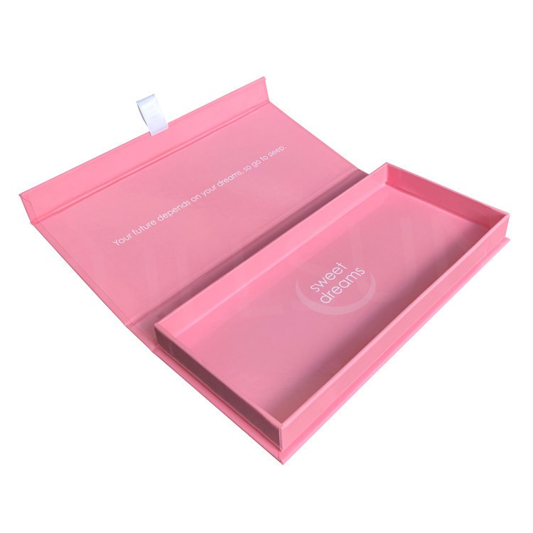 Custom Exquisite Luxury Pink Magnetic Closure Box Makeup Gift Box Manufacturer