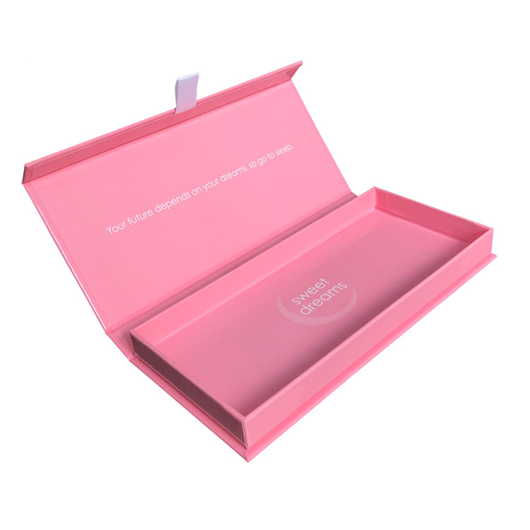 Custom Exquisite Luxury Pink Magnetic Closure Box Makeup Gift Box Manufacturer