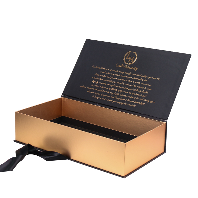 Custom Design Luxury Book Shape Elegant Gift Box With Ribbon For Clothes