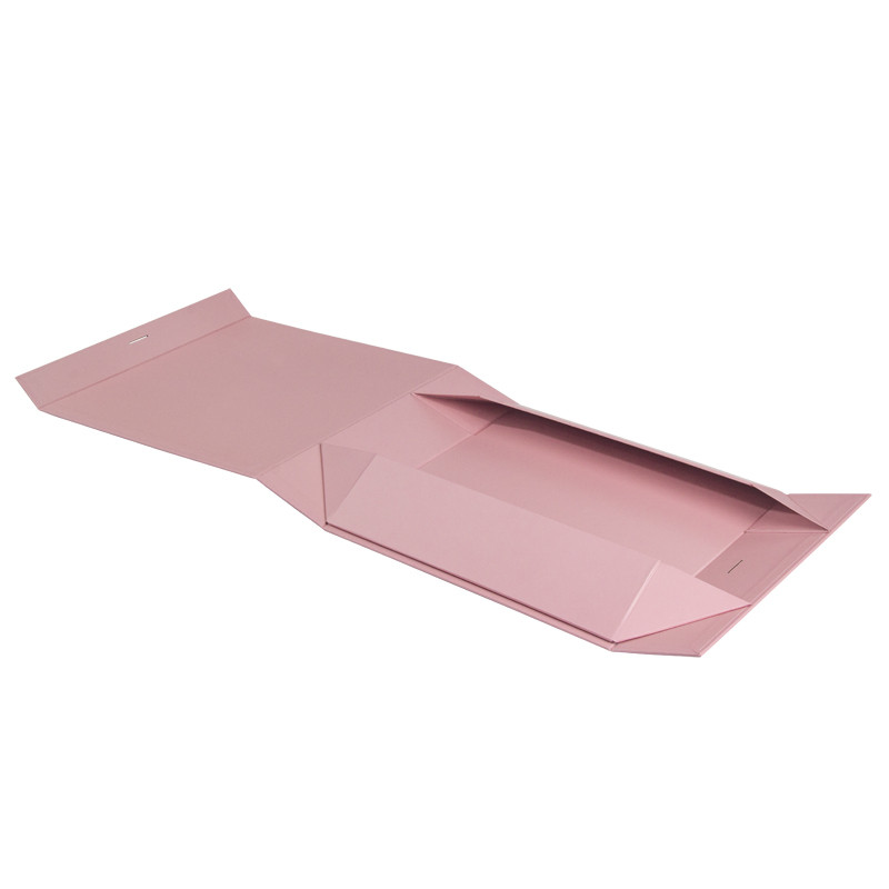 Custom design folding paper box with ribbon close for clothes