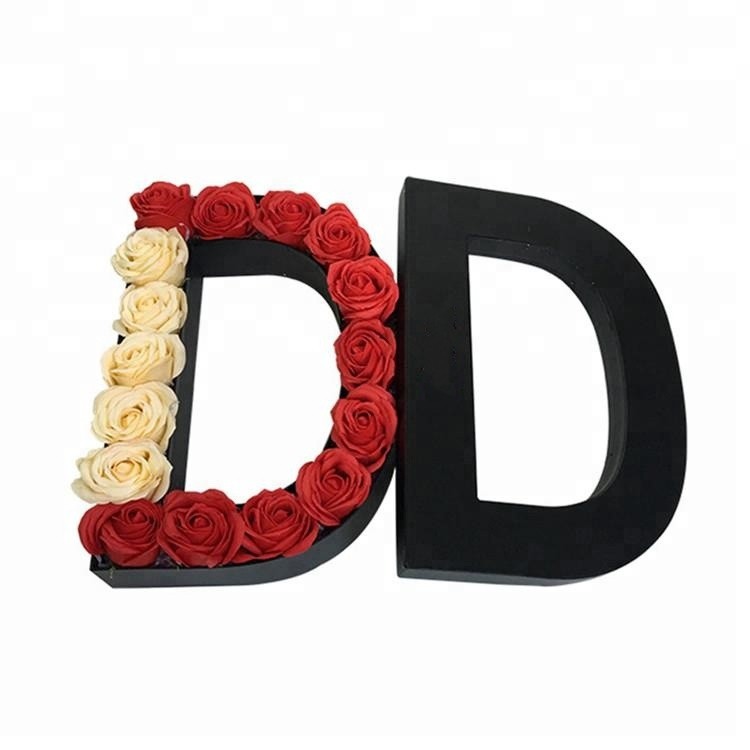 2022 hot sale letters fleur box with custom logo for roses