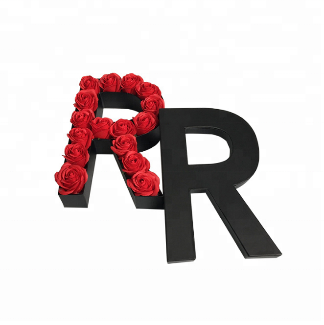 2022 hot sale letters fleur box with custom logo for roses