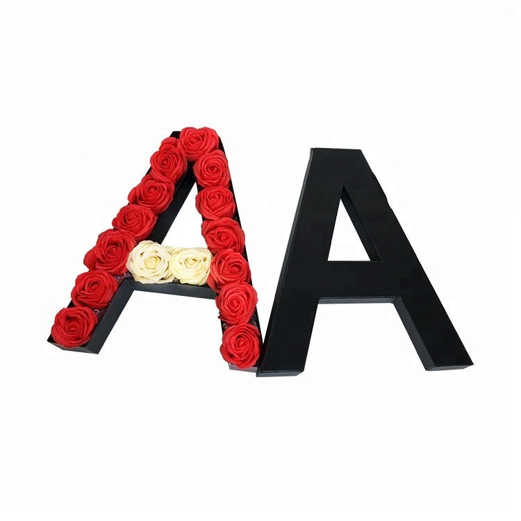 Wholesale hot sale flower packaigng box letters flower