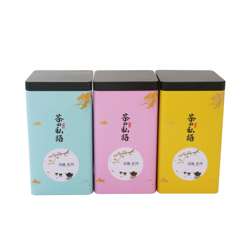 Rectangle high quality tin box empty tea box packaging wholesale