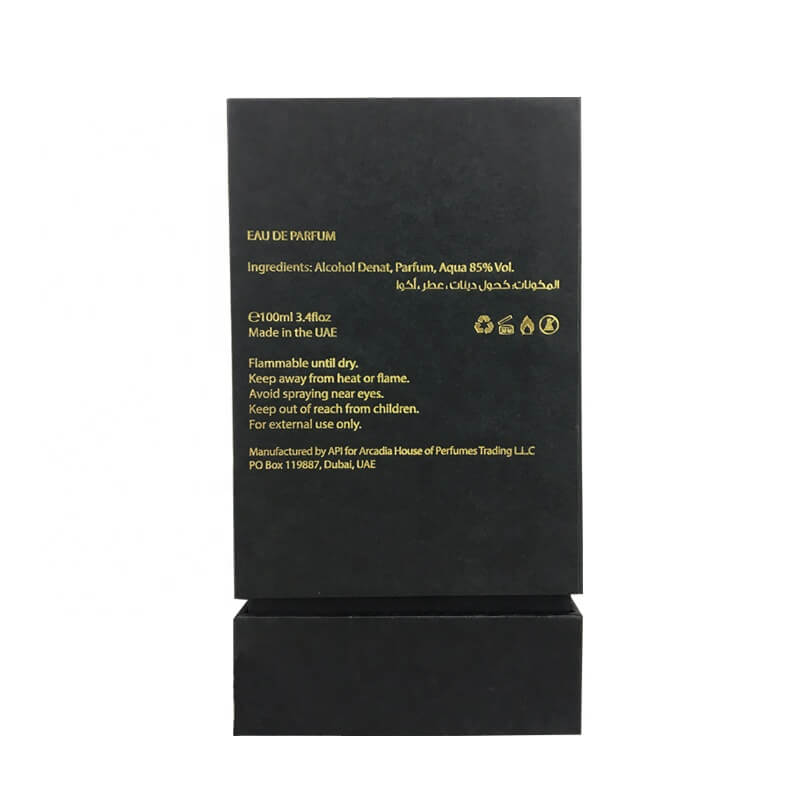 Custom Printed Perfume Packaging Box For 100 ml Perfume Bottle