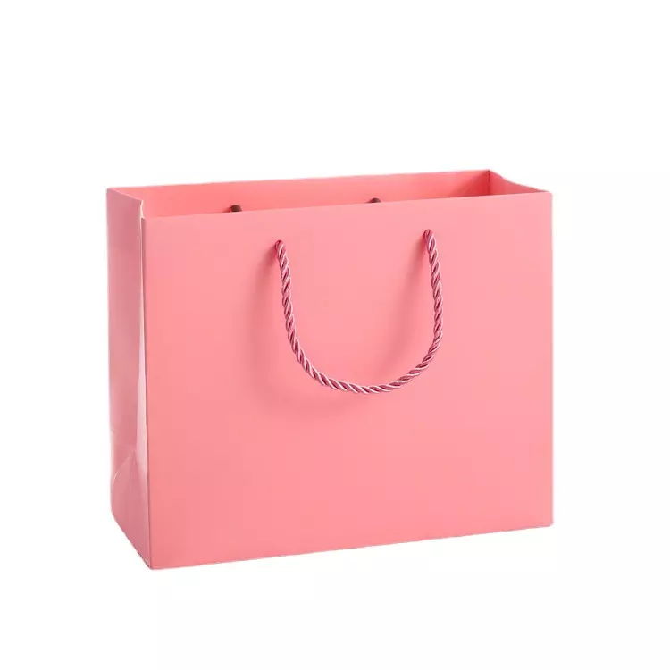 Wholesale customized Logo Luxury Gift Shopping Paper Bags with Twisted Handles