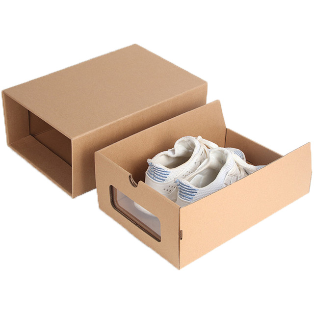 Wholesale Custom Design Packaging Recycle Cardboard Shoes Box With Window