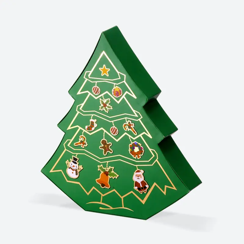 Handmade Tree-Shaped Paper Advent Calendar Gift Box for Holiday Handmade Tree-Shaped Paper Advent Calendar Gift Box for Holiday
