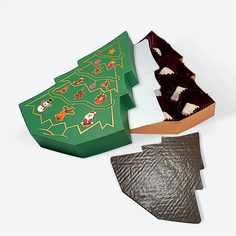 Handmade Tree-Shaped Paper Advent Calendar Gift Box for Holiday Handmade Tree-Shaped Paper Advent Calendar Gift Box for Holiday