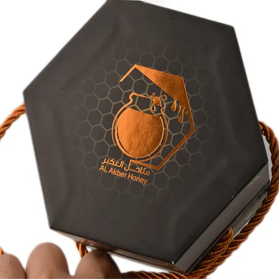Custom Hexagon Honey Packaging Box – Unique Shape Gift Box for Honey Jars
